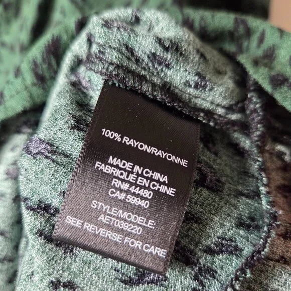 EUC AFRM SWEETHEART NECKLINE PEPLUM ANIMAL PRINT TOP SIZE M - Picture 14 of 16